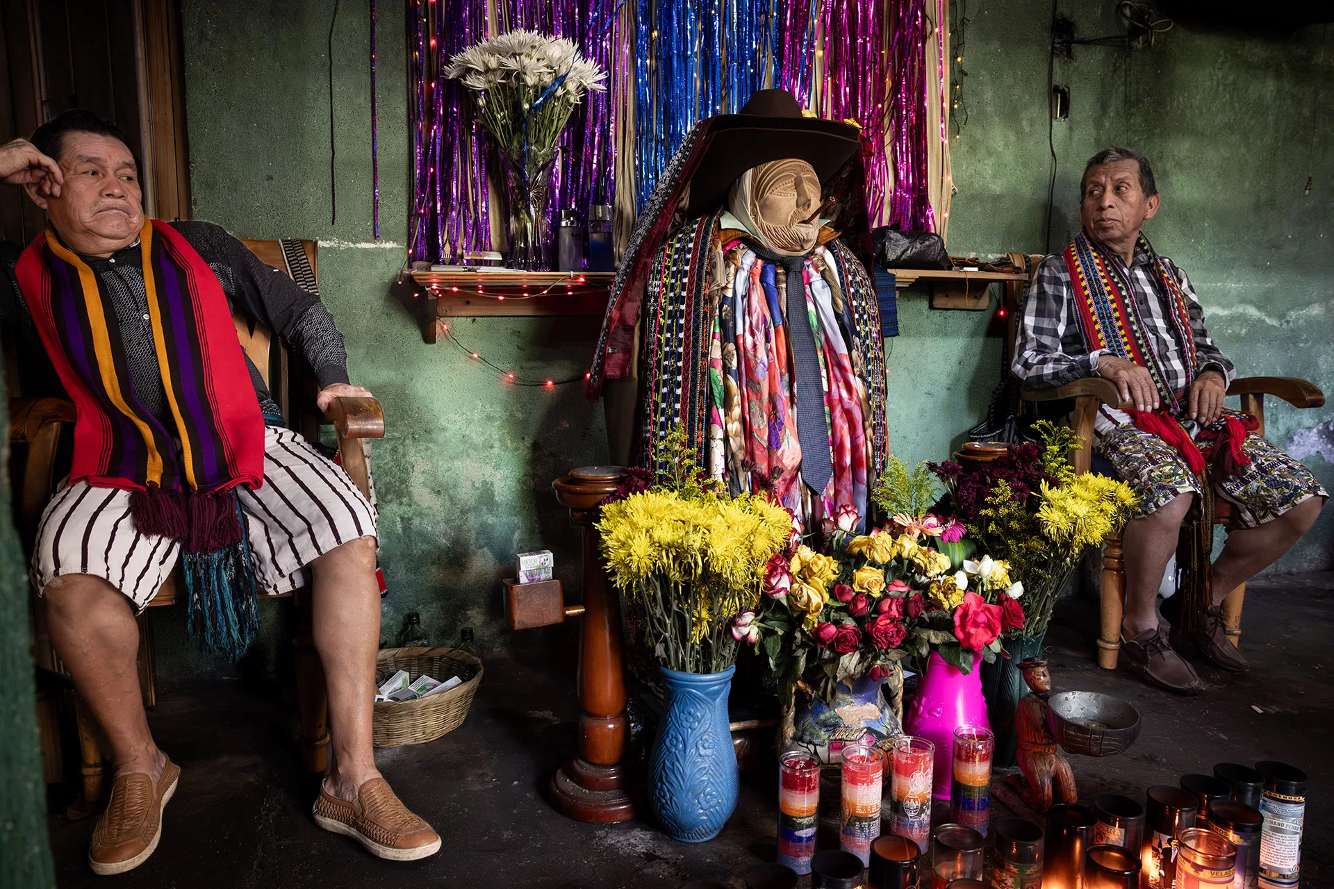 Maximon bálvány indiánok körében Santiago Atitlan faluban G