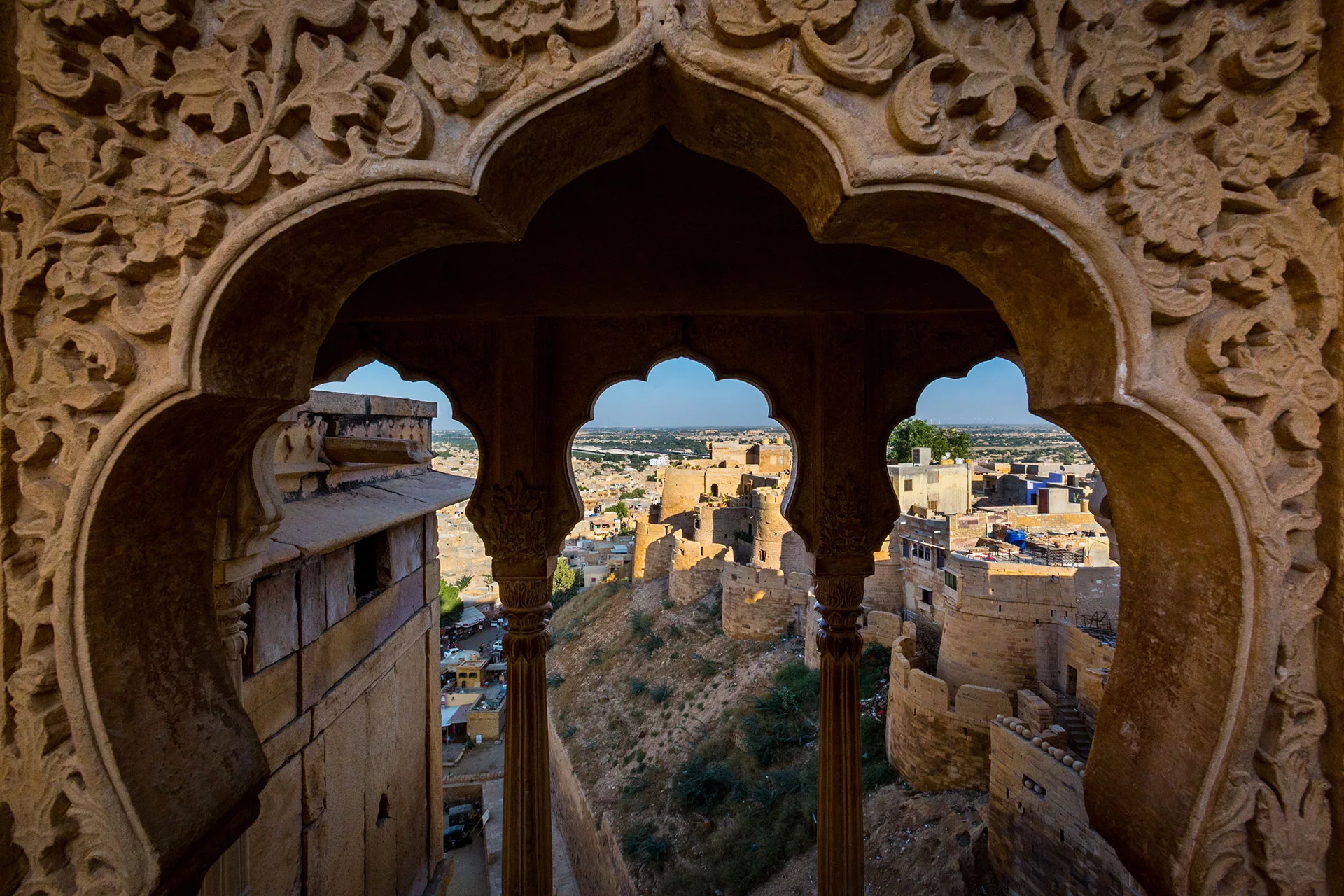 Jaisalmer homokkőből épült erődje a THar sivatagban Rajasth