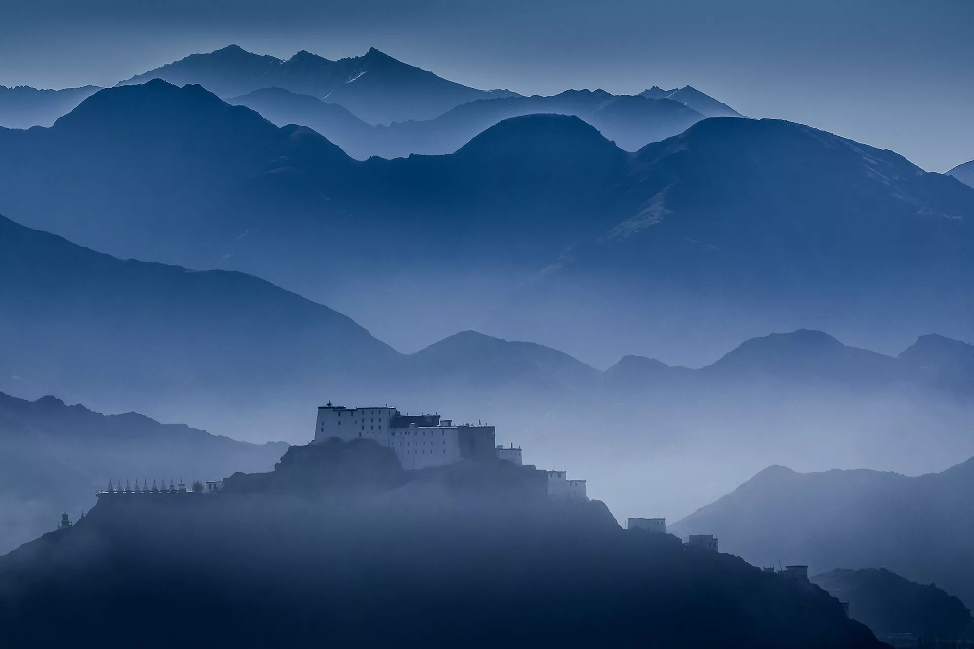 Thikse kolostora az indiai Himalájában LADAKH INDIA