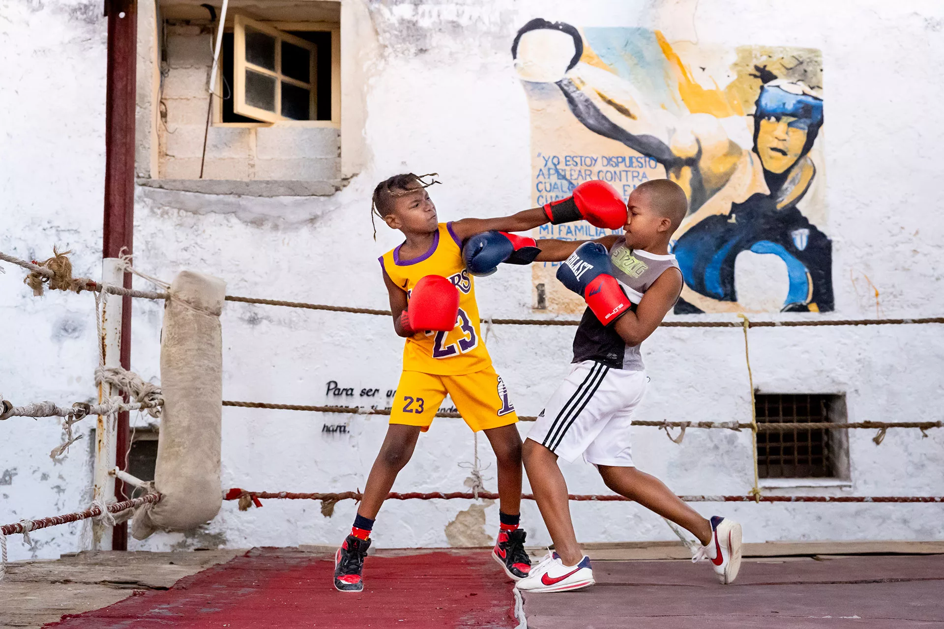 Ifjúsági boxklub Havannában Kubában