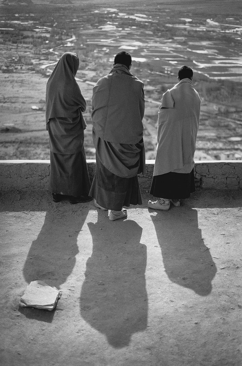 Ladakh, India, Tibet, Thikse kolostor, buddhista szerzetesek