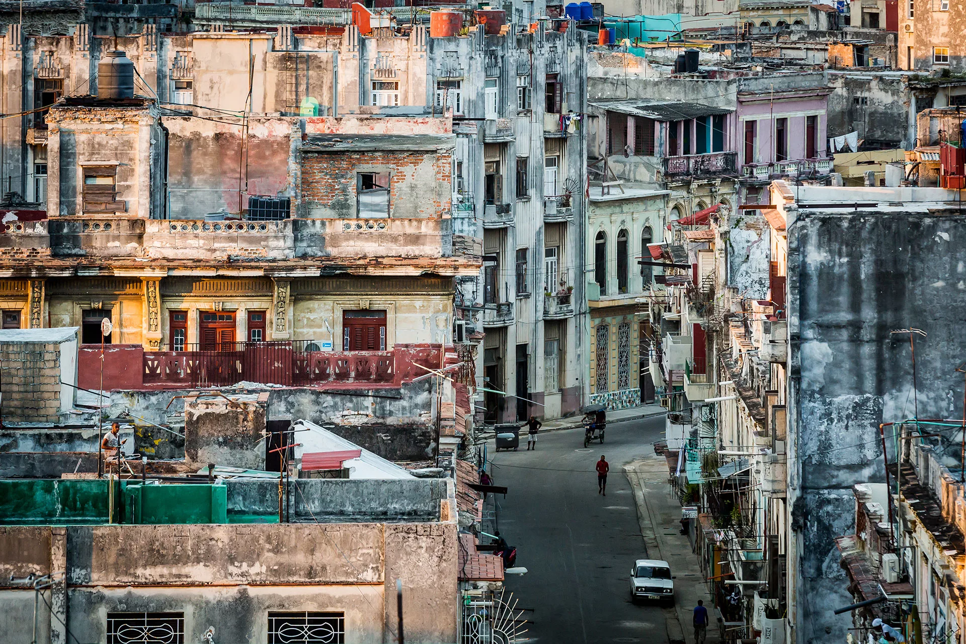 Havana Vieja óvárosi lakónegyed Kubában
