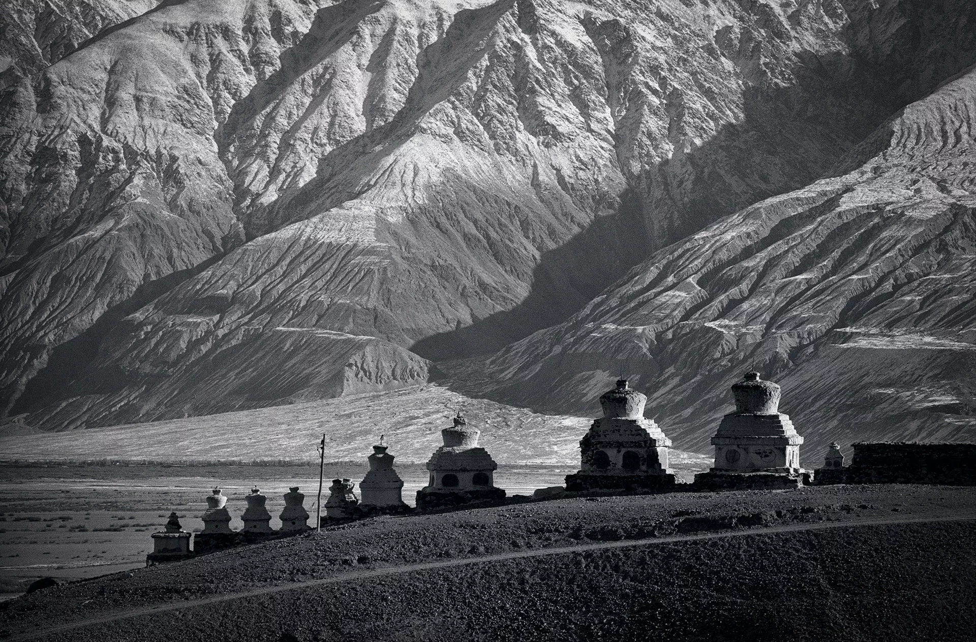 Ladakh, India, Tibet, sztúpa, Diskit, nubra völgy