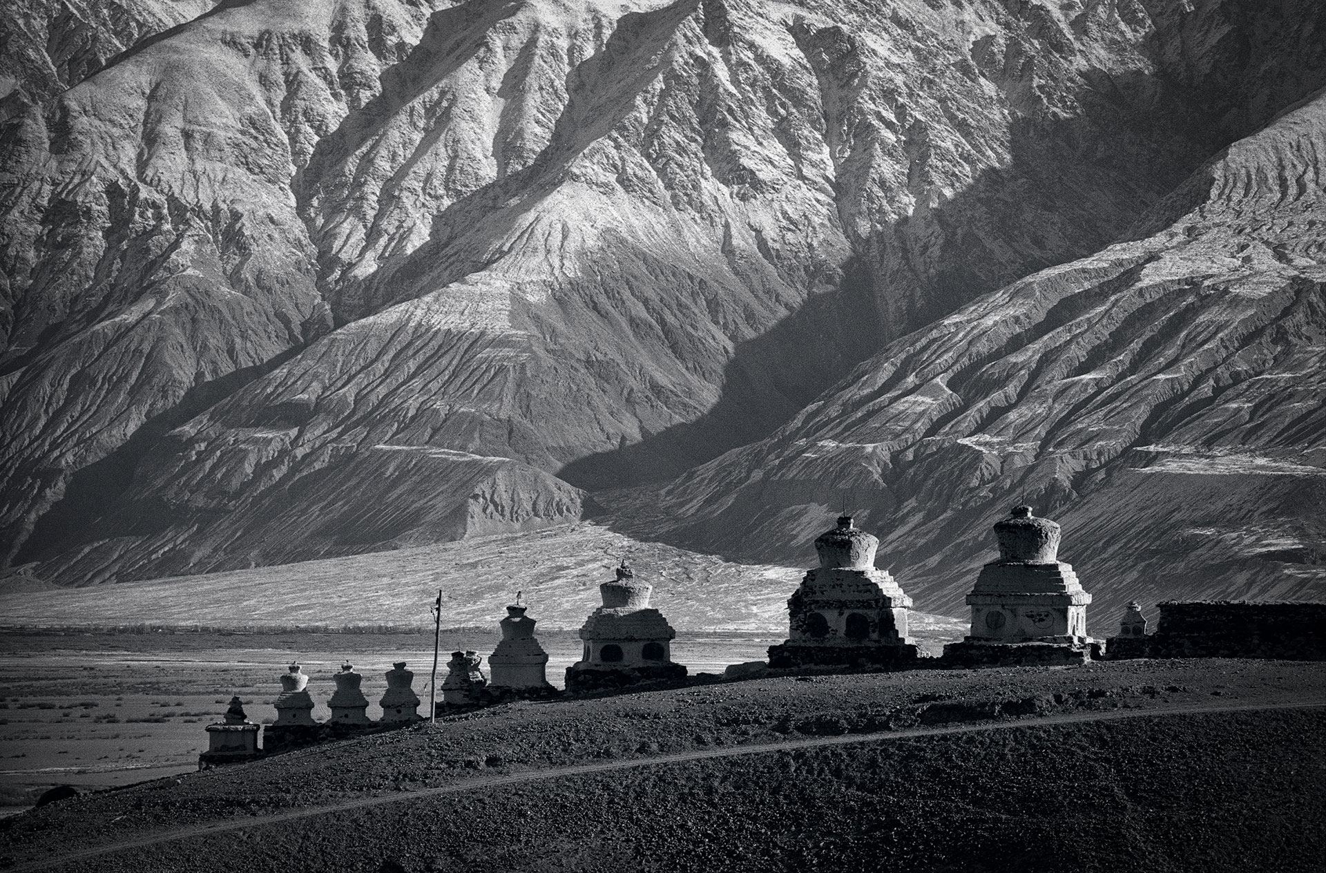 Ladakh, India, Tibet, sztúpa, Diskit, nubra völgy