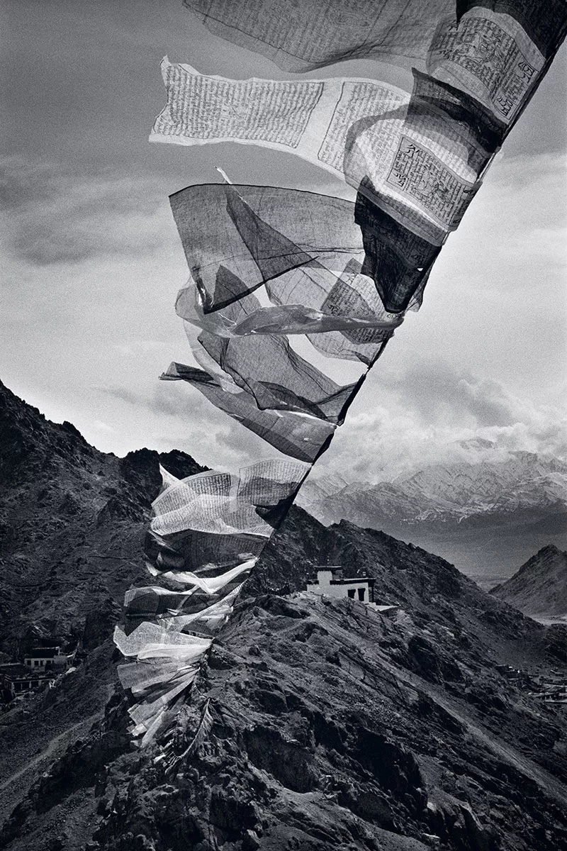 Tibet Ladakh, India, Leh, imazászlók