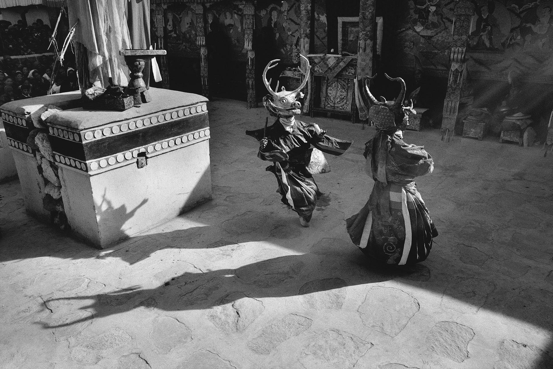 Ladakh, India, Tibet, Thikse kolostor, rituális maszk tánc, ch