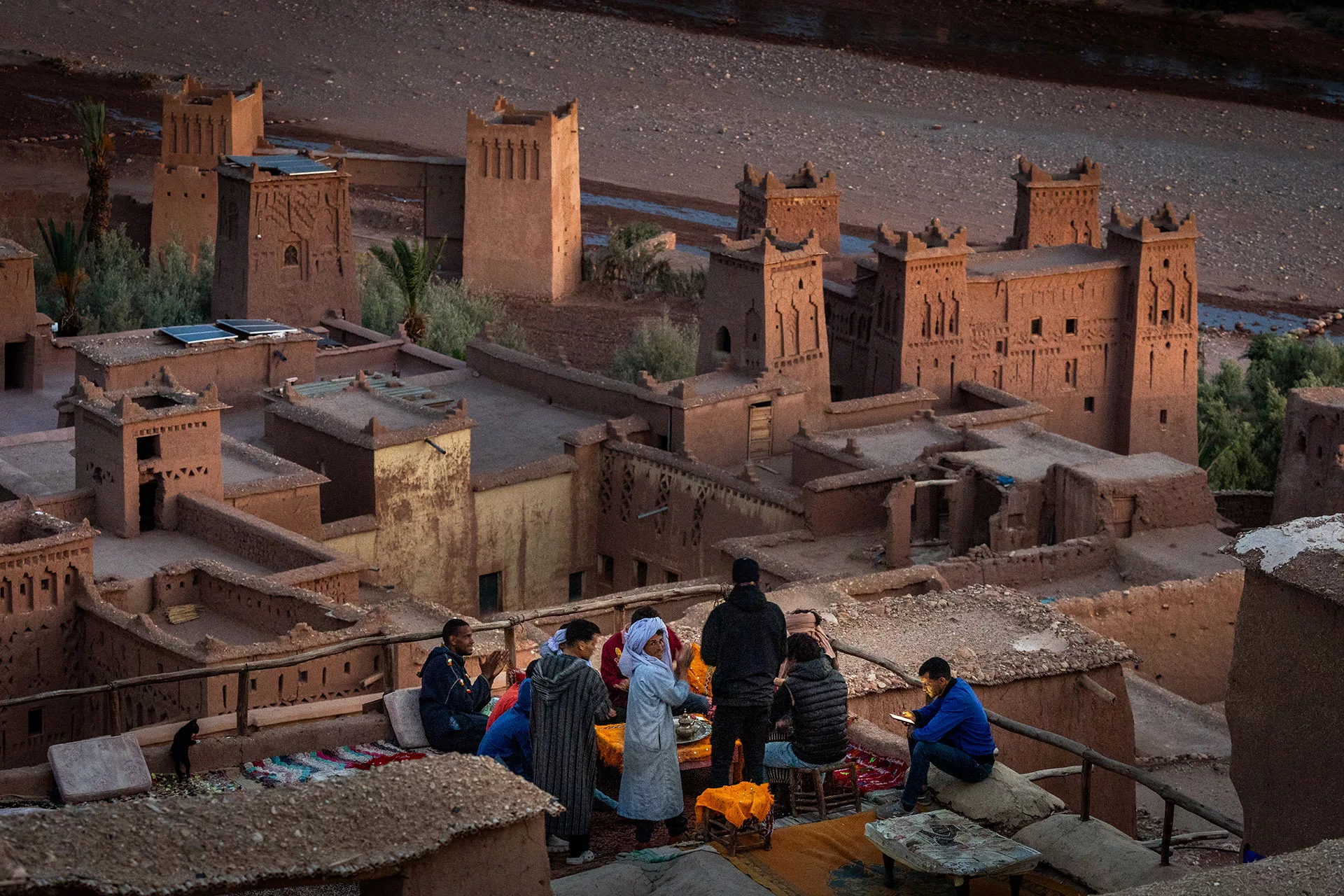 Ait Benhaddou vályog erődítmény faluja (ksar) Marokkóban