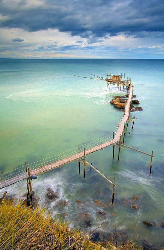 Trabucco az Adria partján Puglia
