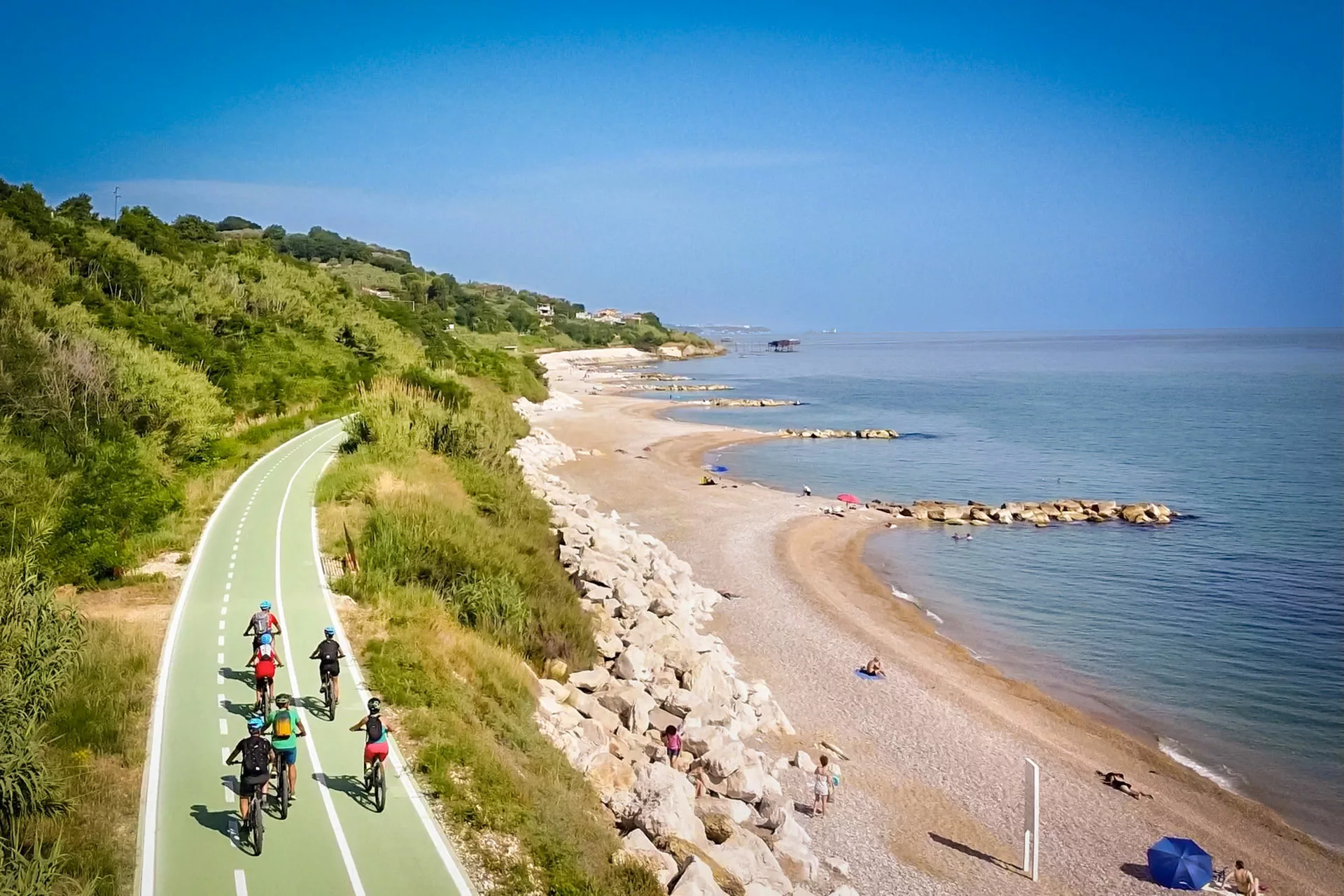 Bicikliút az Adria partján Puglia