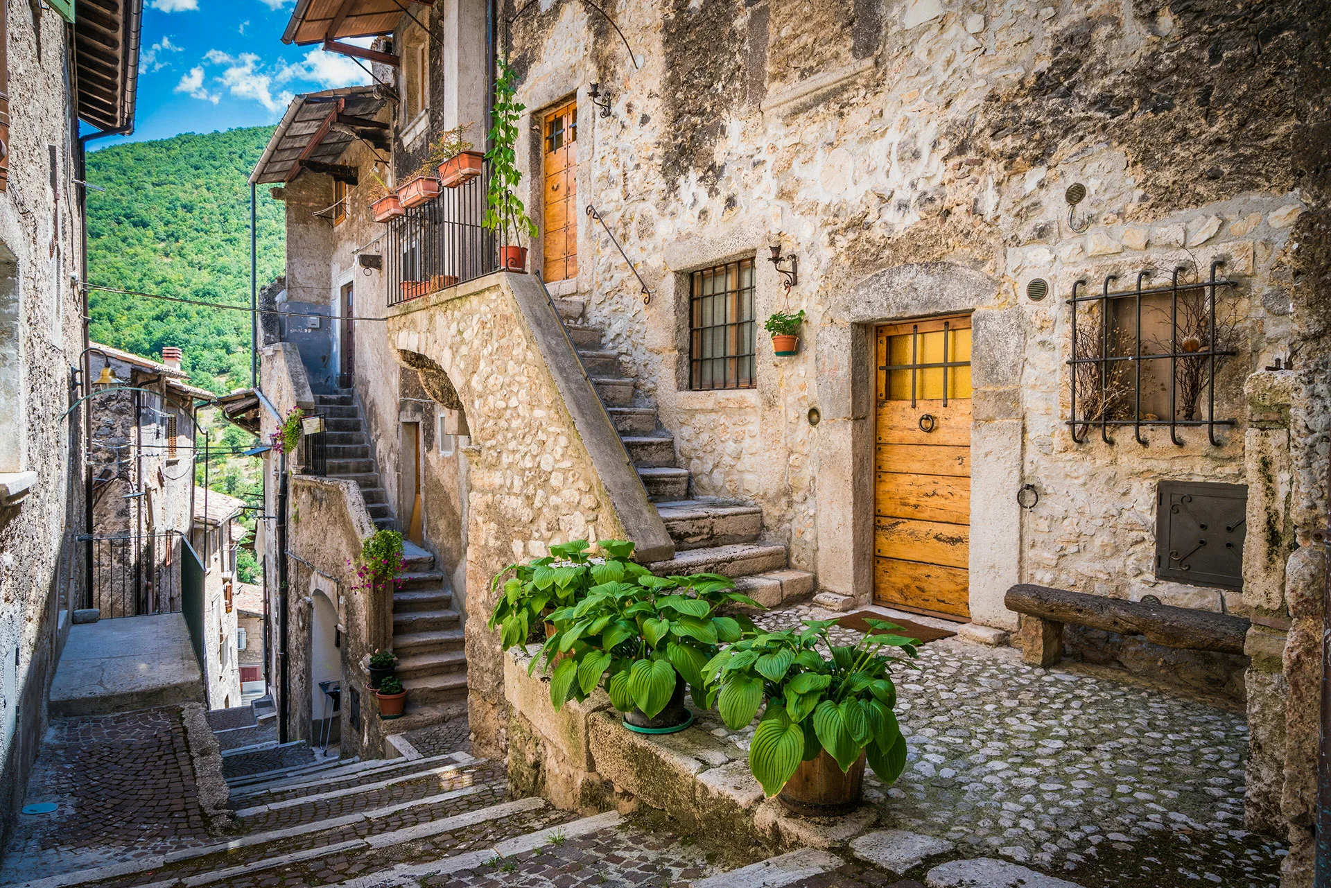 Scanno belvárosa Abruzzó