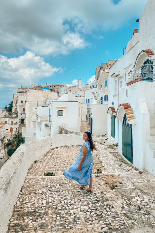 Peschici utcarészlet Gargano-félsziget Puglia