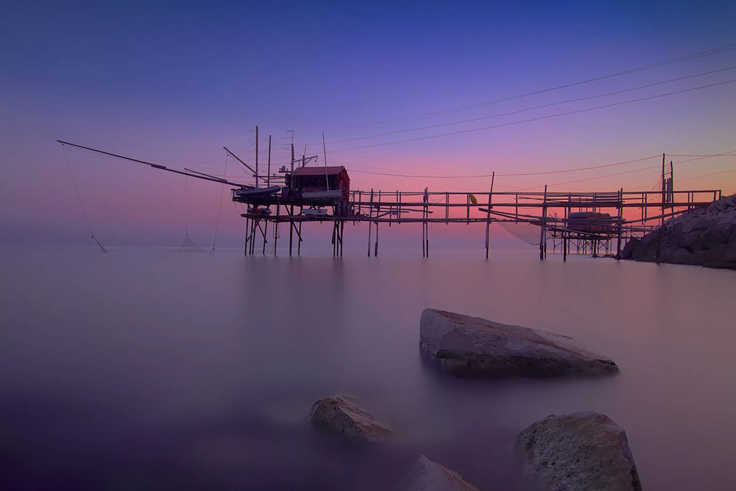 Costa dei Trabucchi alkonyatkor Abruzzoban Olaszországban